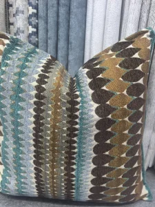 Aqua Water Drops Chenllie jacquard Cushion Coverwoven Pillow Cover