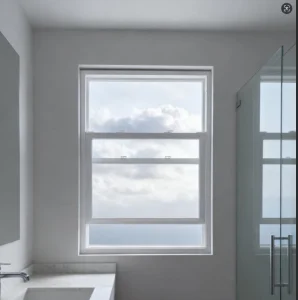 Energy-Saving American Style UPVC Vinyl Single Hung Window with Fin Flange