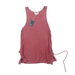 Acid washed women's dip dyed slit rib tank