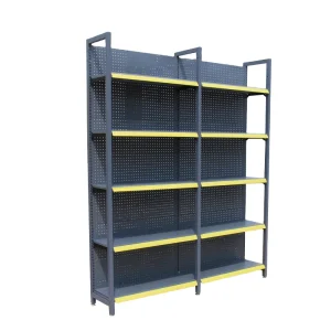 Guichang Four-pillar Shelf Wood Grain Color square Arc Upright Customizable Height Adjustable
