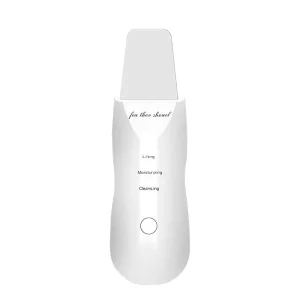 Facial Cleaner Ultrasonic Skin Scrubber Gold Blackhead Removal Beauty Machine Removing Kit Scraper