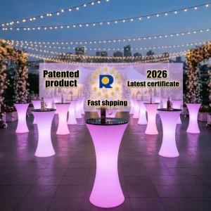Modern Foldable Waterproof LED Cocktail Table