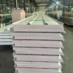 Eco-Friendly 50/75/100/150/200mm Thickness Fireproof Polyurethane Sandwich Board Panel for Warehouse Prefab House Industrial