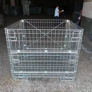 European Metal Folding Wire Mesh Storage Cage for Wine Bottle