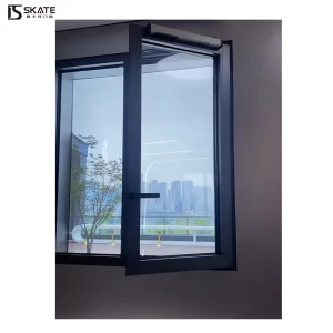 Latest Design Thermal Break Double Glazing Aluminum Alloy Smart Window 304 Stainless Steel Mesh Modern Automatic Bathrooms