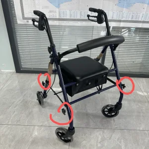 Lightweight Aluminum Walking Aid Rollator Walker for Enhanced Mobility