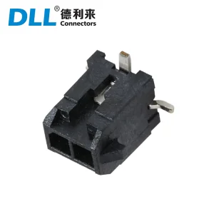 Molex Connector 43045-0220 Micro-Fit 3.0 Vertical Header, 3.00mm Pitch, Dual Row, 2 Circuits, with Solder Tab