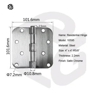 3 Inch 2.2mm Modern Design Heavy Duty Iron Door Hinge Good Price Cabinet Hinge for Kitchen Window Hotel Use
