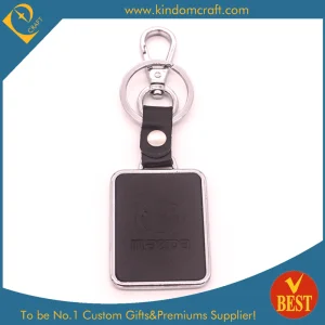 Manufacturer Promotional Gift Special Design Personal Logo Metal Genuine Leather Key Chain in High Quality