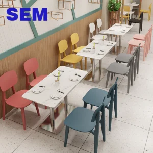 SEM Chinese Modern Commercial Dining Tables and Chairs Set for Fast Food Restaurant Commercial Restaurant Furniture