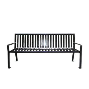 Modern Outdoor Antique Wrought Metal Iron Picnic Bench Durable Steel Furniture for Garden Park Patio Gym School Entry Use