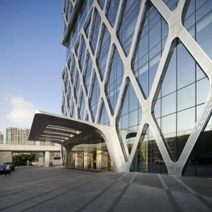China Customized Unitized Aluminium Glass System Bespoke Curtain Wall Facade Australia UAE Dubai USA New Zealand Modern Stone
