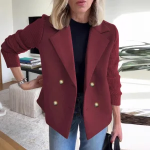 Eco-friendly knitted woolen coat