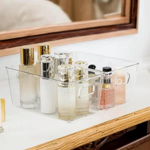 Clear Plastic Pantry Organization Food Makeup Storage Bin