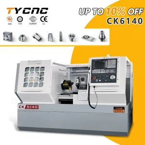 CK6140 High-Accuracy Flat Bed CNC Lathe 52mm Spindle Hole GSK Horizontal CNC Turning Machine