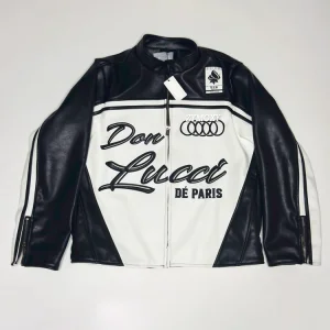 Latest Design Custom logo Best Quality Zip up Jackets Fashion Heavyweight Cut and Sew Leather Jacket Manufacturer