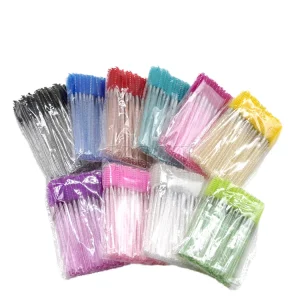 Disposable Portable Eco-Friendly Nylon Mascara Wands Eyebrow Eyelash Extension Application Tools Super Soft Lash Brushes