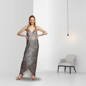 Handmade Elegant Red Carpet Evening Gown