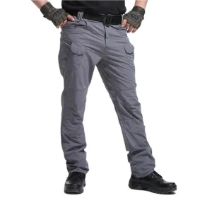 Pantalones de Caza de Cuadros para Hombre, Pantalones Tácticos IX9, Pantalones Urbanos Tácticos de Película de Espionaje, Pantalones de Trabajo Slim para Actividades al Aire Libre