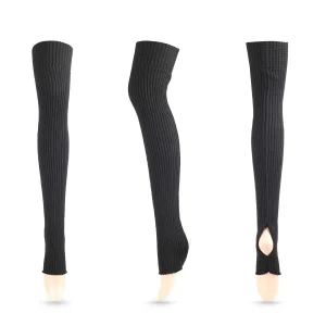 Meias de lã quentes para balé, dança latina, meias longas e grossas, leggings