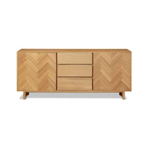 ODM Modern Simple Natural Versatile Herringbone Wood Grain Taylor Buffet