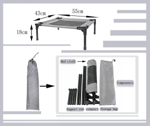 Elevated Dog Bed, Raised Pet Bed with Non-Slip Feet, Stable Frame and Durable Support Teslin Recyclable Mesh, Breathable Indoor and Outdoor, Multi-Size Breathab