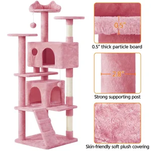 Manufacturer Wholesale Wooden Sisal Climbing Scratcher Cat Tree Tower Large