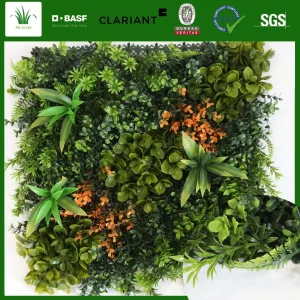 China Manufacturer PE Material Fire Retardant Faux Foliage Boxwood Fence Faux IVY Panels Artificial Plant Wall