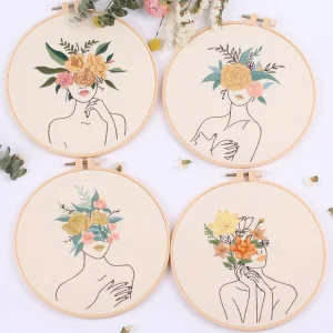 Botanical Beauty DIY Sunflower Embroidery Kit Creative Stitching Set for Adults Adult Body Art Embroidery DIY Embroidered