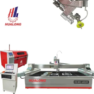 2026 Hualong Hlwj-4020 5 Axis CNC Cutting Engraving Machinery Glass Metal Stone Waterjet Cutting Machine Price Marble Cutter Water Jet Spare Parts