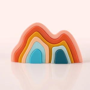 Non-Toxic BPA Free Montessori Block Set New Child's Early Educational Soft Building &amp; Stacking Toys Food Grade Silicone