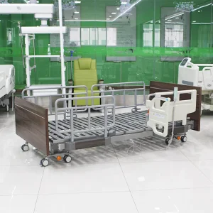 5-Function Electric Hospital Bed with Ultra-Low Height Safety Feature