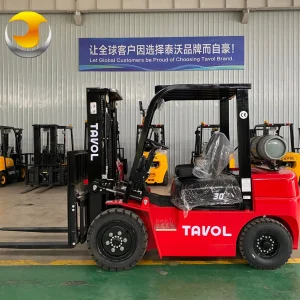 China 2500kg 3ton Gasloline Gas LPG Forklift Propane Warehouse Forklifts with Japanese Engine