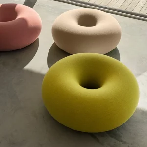 Living Room Modern Stylish Furniture Round Floor Sofa Chair Donut Pouf Ottoman