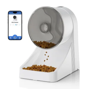 Outdoor Travel Cat &amp; Dog Pet Food Feeder Automatic Dispenser Smartphone Remote Timing Control Wall-Mounted Ferris Wheel-Style