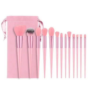 Vegan Makeup Brush Set Custom Logo Eco-Friendly Synthetic Hair Cruelty-Free for Stage Daily Makeup Lip Liner Blending