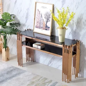 Clear Decoration Charge Plates Black Glass Hotel Restaurant Plates Wholesale Rose Gold Console Table Side Table