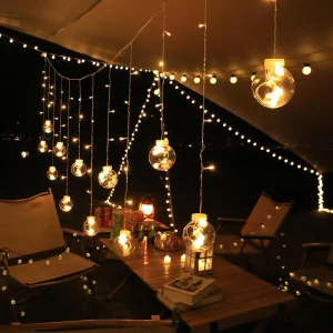 Solar Votive Ball Curtain Light String for Namibian Holiday Lighting