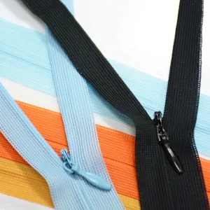 Factory Manufacturer's Price Close-End Nylon Zipper Colorful Lace Tape Plastic Invisible Zippers for Jackets Dresses OEKO-TEX
