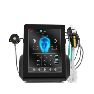2-in-1 Microcurrent Touchscreen Desktop Muscle Sculpting Machine ABS for Face Lifting Wrinkle Removal &amp; Firming EU Plug