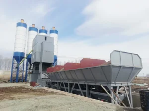 Pioneering Precast Excellence! Foundation Free Concrete Batching Plant &amp; Concrete Mixing Plant Hzs60d M3/H