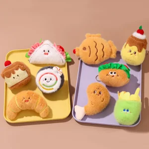 Eco-friendly Plush Food Keychain Pendant