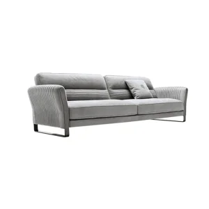 China Factory Luxury Living Room Velvet Fabric Sofa Set for Villa