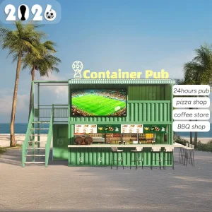 Prefab Movable Store Container Kitchen Coffee Shop Container Pub