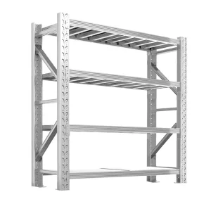 Factory Direct 4-Storey Adjustable Cold Rolled Steel Powder Coated Warehouse Shelving 300~500kg Capacity Stacking Racks