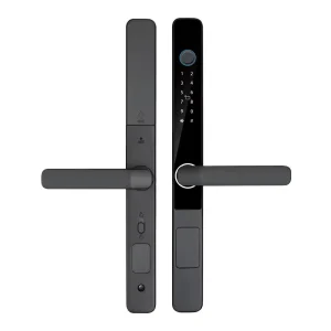 S608 Waterproof Ttlock Tuya Smart Key Digital Locks 92 Mortise Fingerprint Aluminum Electric Sliding Glass Door Locks