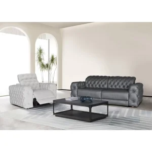 Multifunctional Chesterfield Style 3 1 Sofa Set Office Villa Power Headrest Sectional Living Room Furniture Power Electric Recliner Sofa