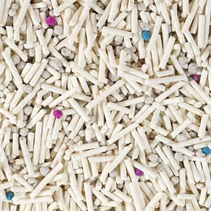 Fabricado na China, areia para gatos de bentonita misturada, aglomerante e biodegradável, acessórios para pets