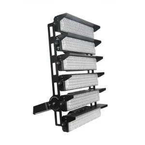 LED Flood Lighting Meanwell Driver Black Facade Football 1500W Modular LED High Mast Light Stadium 1500 Watt LED Flood Light