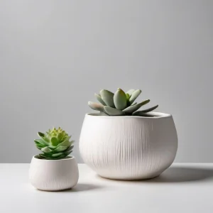 Wholesale Contemporary Ceramic Pots Vertical Stripes